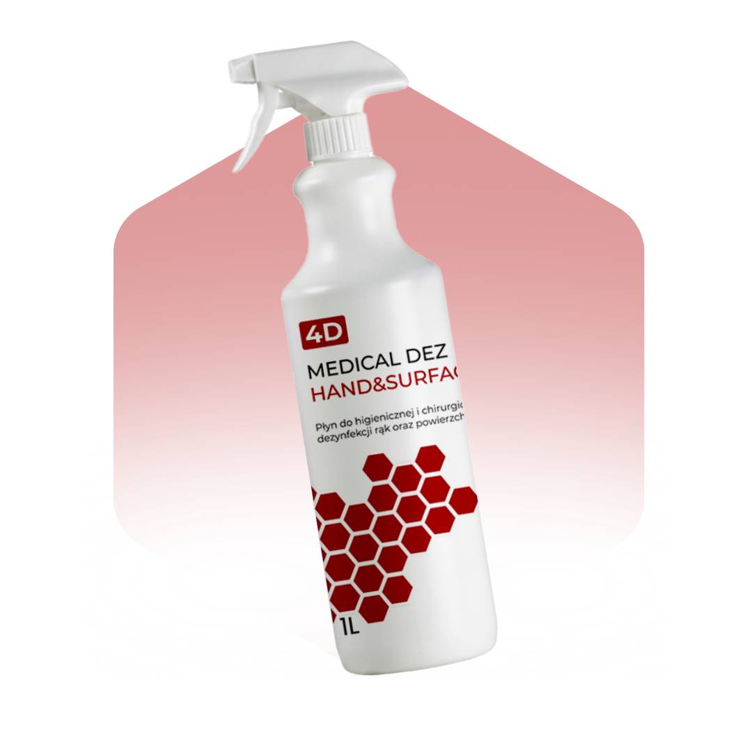4d-medical-dez-hands-surface Środek do dezynfekcji sprawdzający się w placówkach medycznych, zakładach przemysłowych i codziennym użytkowaniu.